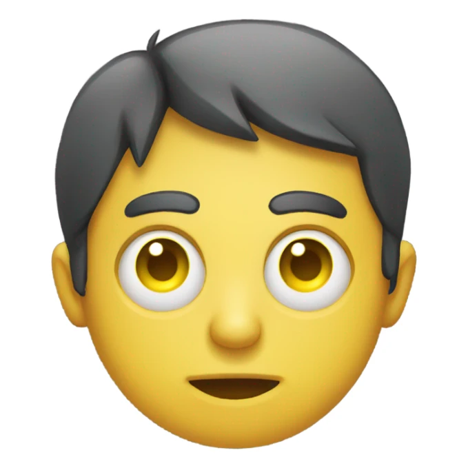 Yellow round eye twitch face sticker