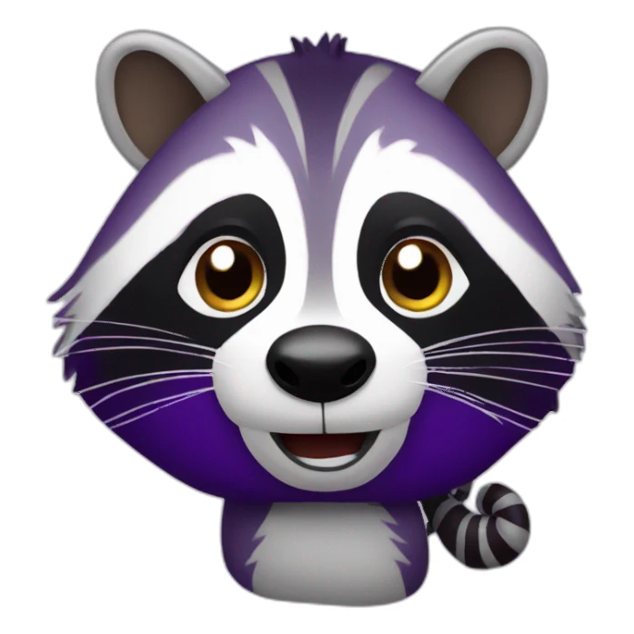 Racoon Aubergine sticker