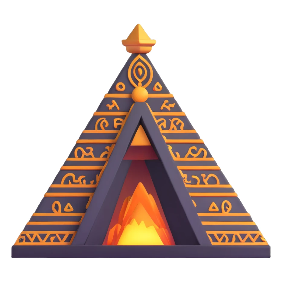 Toltec pyramid with ornate carvings sticker