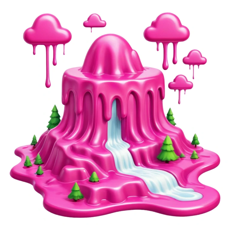 surreal melting SPAM land landscape sticker
