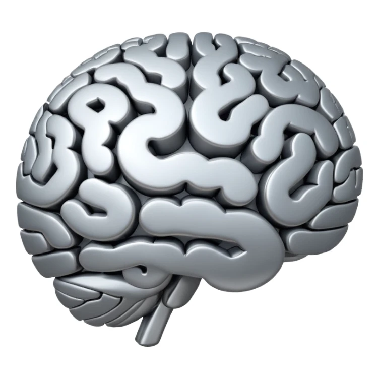 overlapping circles forming a brain with small stars sticker