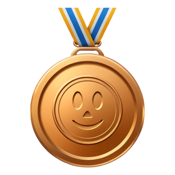 simple gold medal sticker