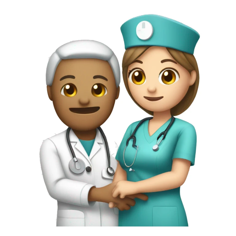 Nurse cannulating a patient sticker