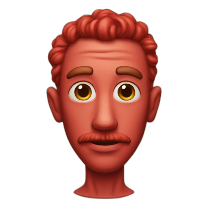 A strange, beautiful red man  sticker