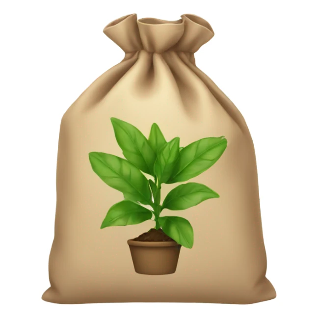 Bag with plant material  sticker