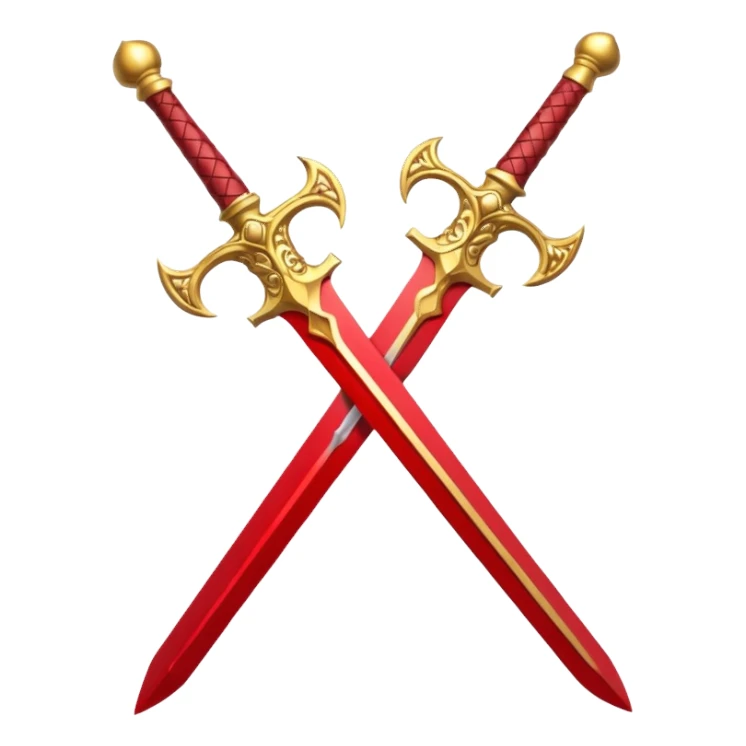 red and gold sword sticker