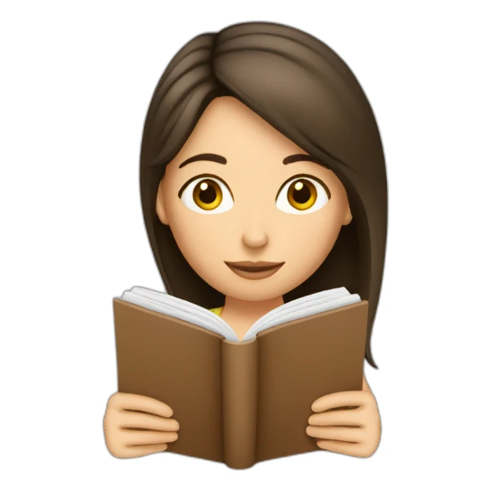 basic-brunette-girl-reading sticker