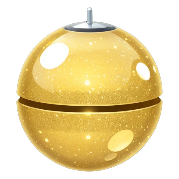 glitter ball party iPhone style gold sticker