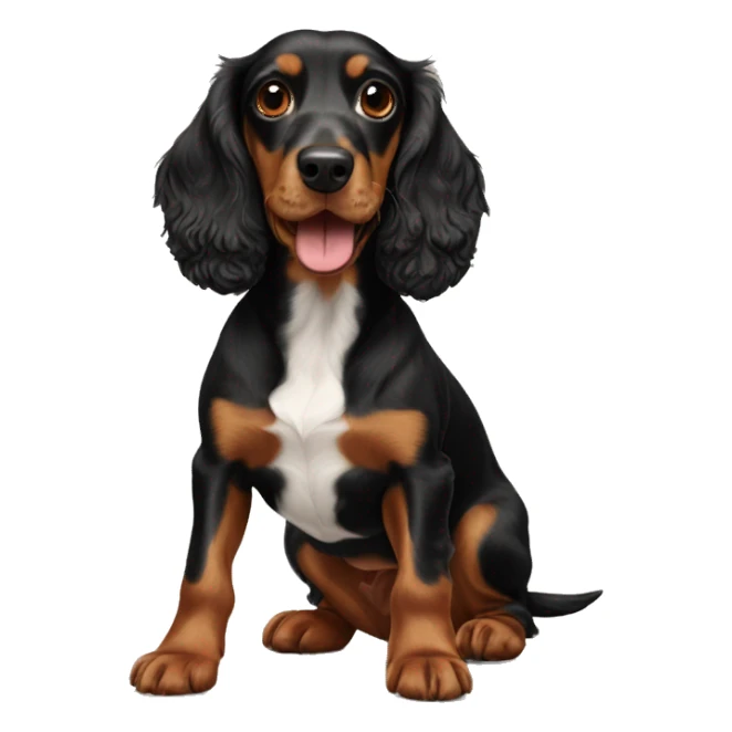 Cocker spaniel mixed with dachshund sticker