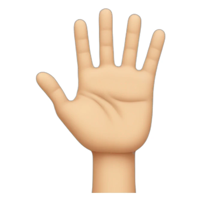 Six fingers hand sticker