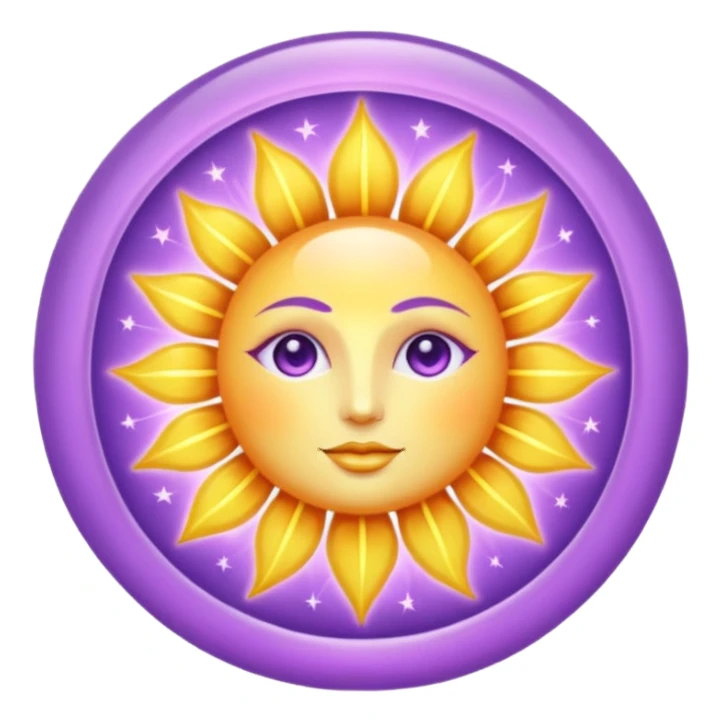 lilac mysthic sun sticker