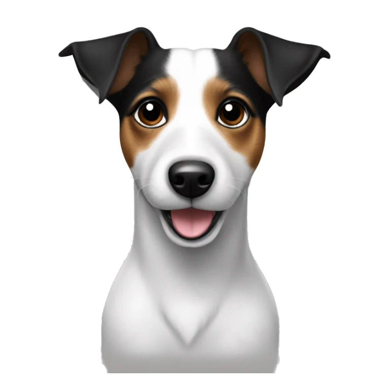 black and white jack russell sticker
