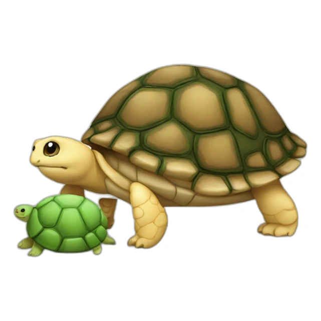 Tortue avec un chat sticker