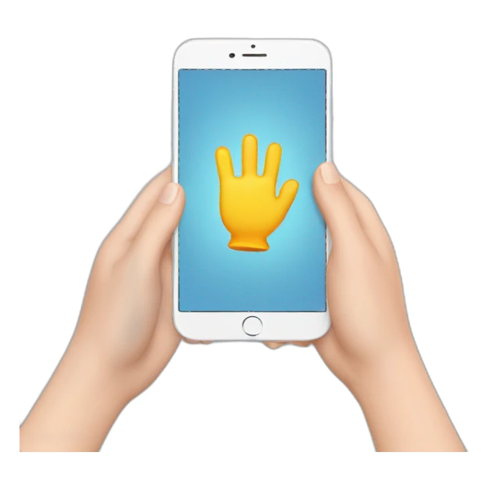 hand holding phone sticker