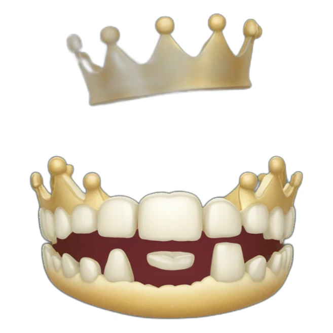 Une dent avec une couronne sticker