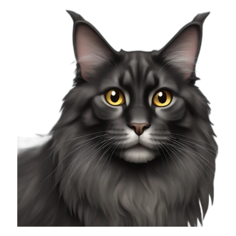 Black Maine coon sticker