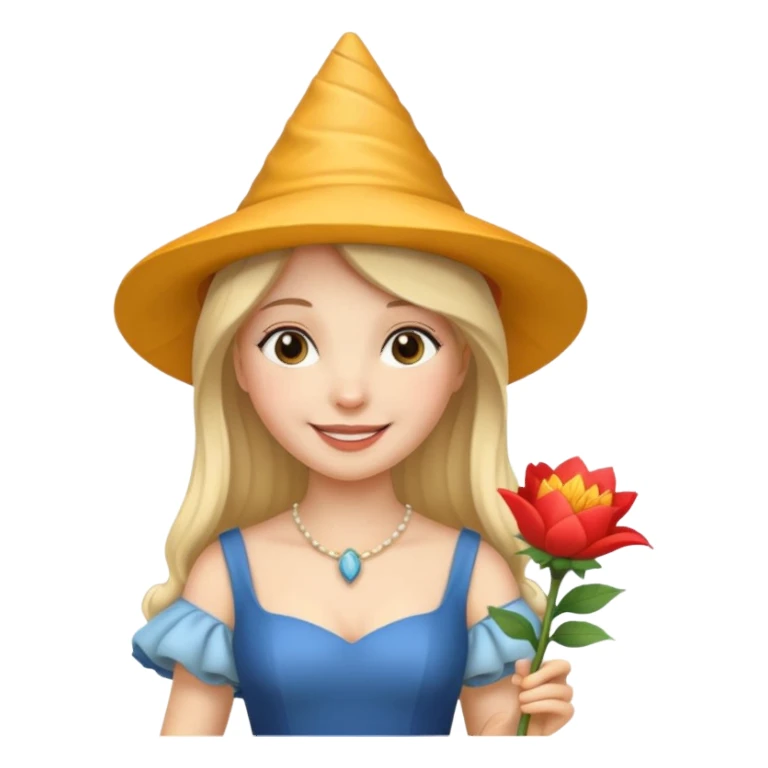 Medieval princess with cone hat sticker