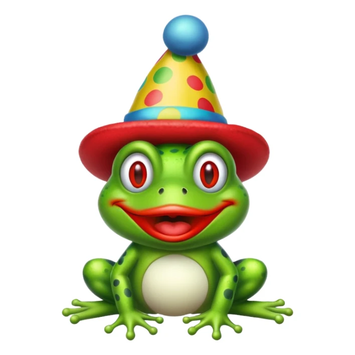 Frog-clown sticker