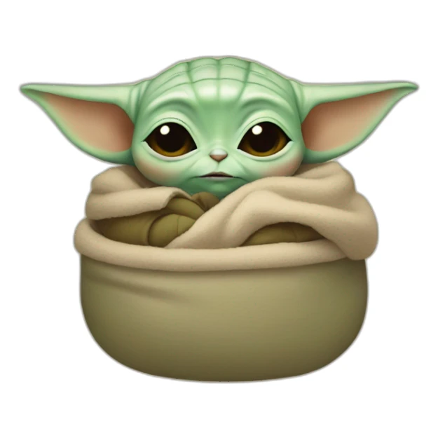 Baby Yoda sleeping sticker