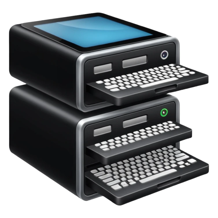 Serveur Informatique noir  sticker