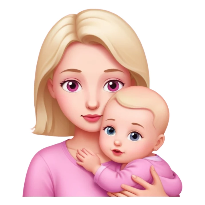 PINK BACKGROUND BABY AND MOM sticker