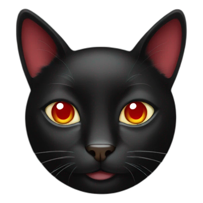 black cat with red nails sticker