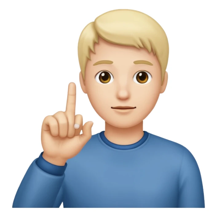 Need holding up index finger sticker