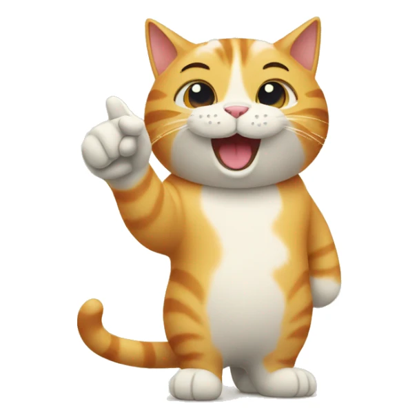 Cat giving a thumbs up sticker