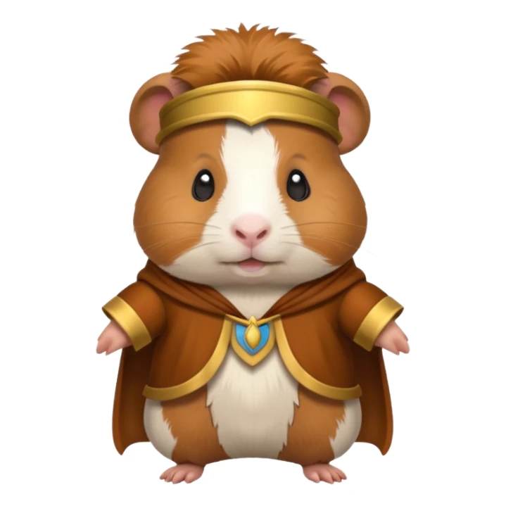 Guinea pig with costume sticker