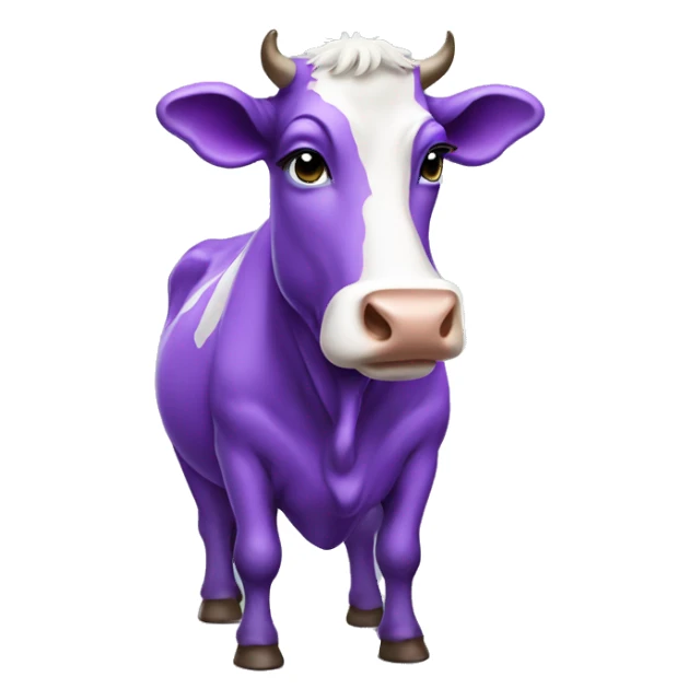 Purple cow sticker