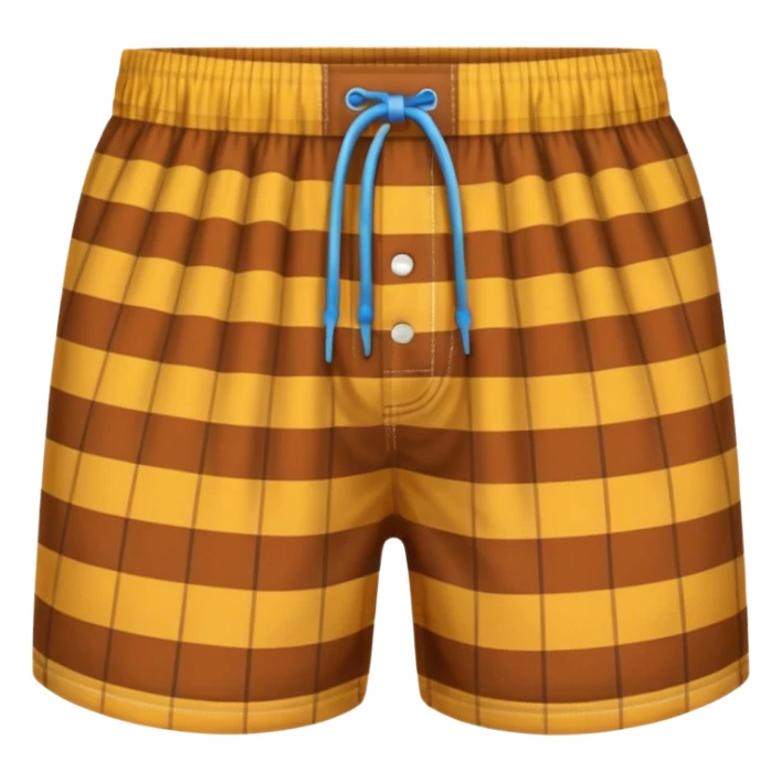 Brown checkered boxer shorts sticker