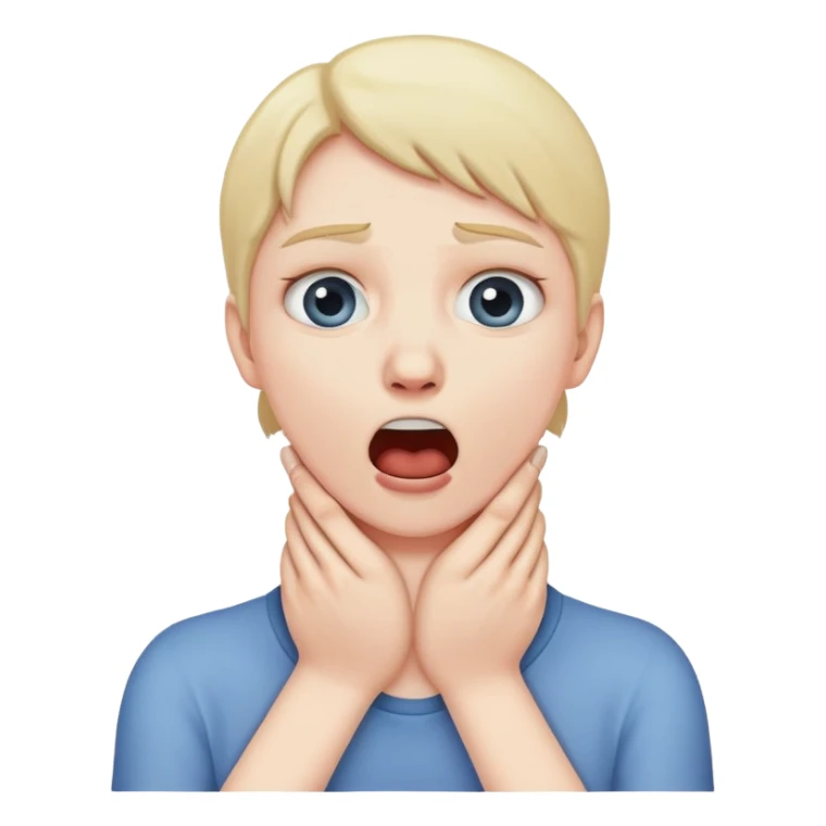 hands around throat  sticker