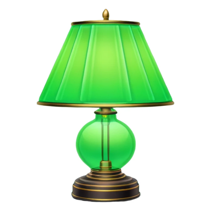 1980s green lighting lamp sticker