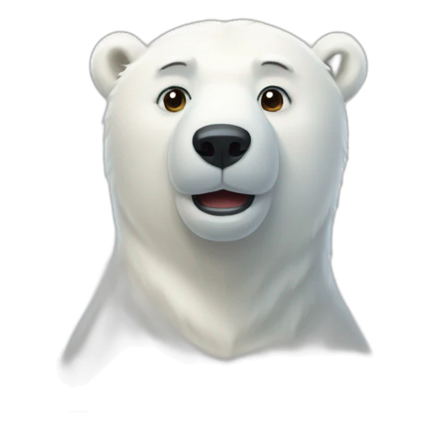 Polar bear Bonjour  sticker