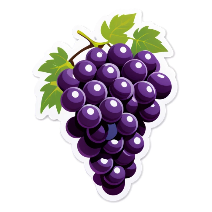 Licking grapes sticker