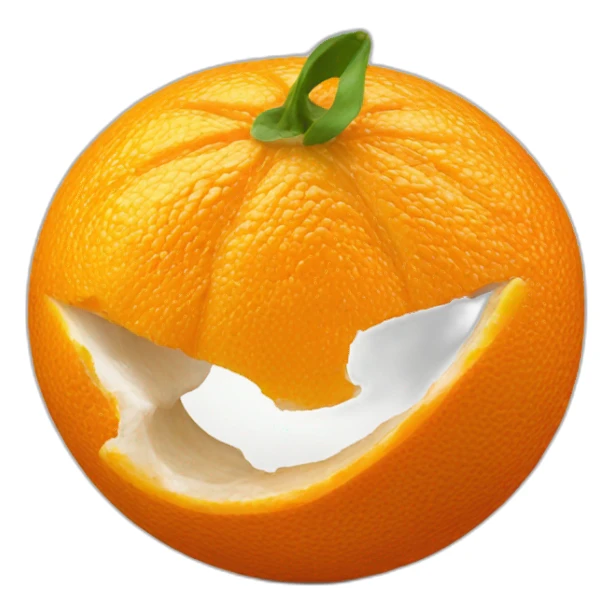 peeled orange sticker