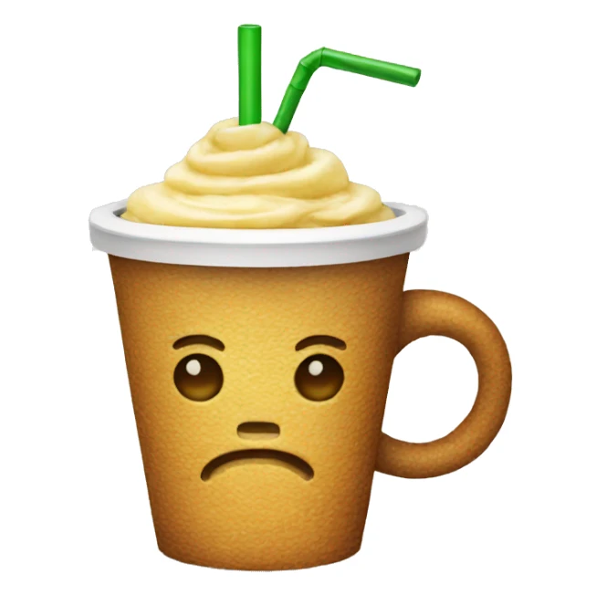 Cup with straw sticker