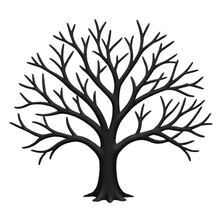 Boison tree in black sticker