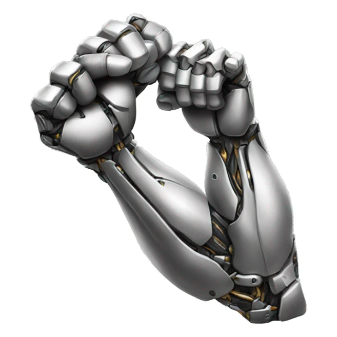 Cyborg arm only flexing bicep and shoulder sticker