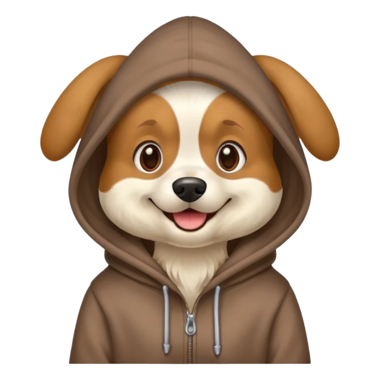 Dog with hoodie sticker