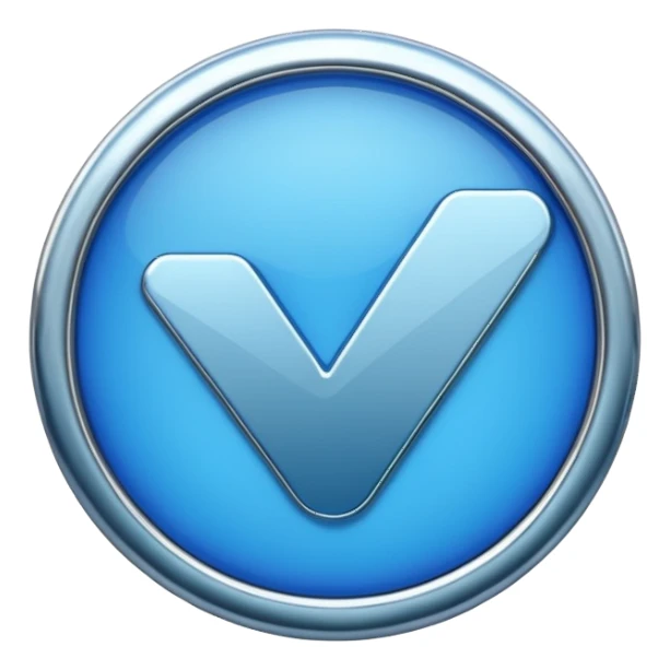 Blue verified checkmark sticker