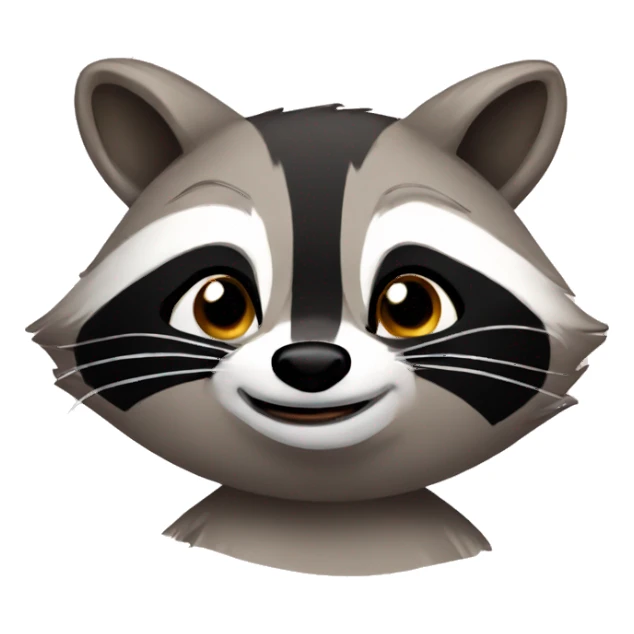 Raccoon blushing  sticker