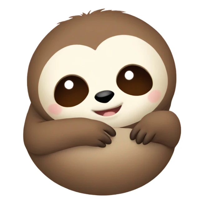 Cute baby sloth going to sleep sticker