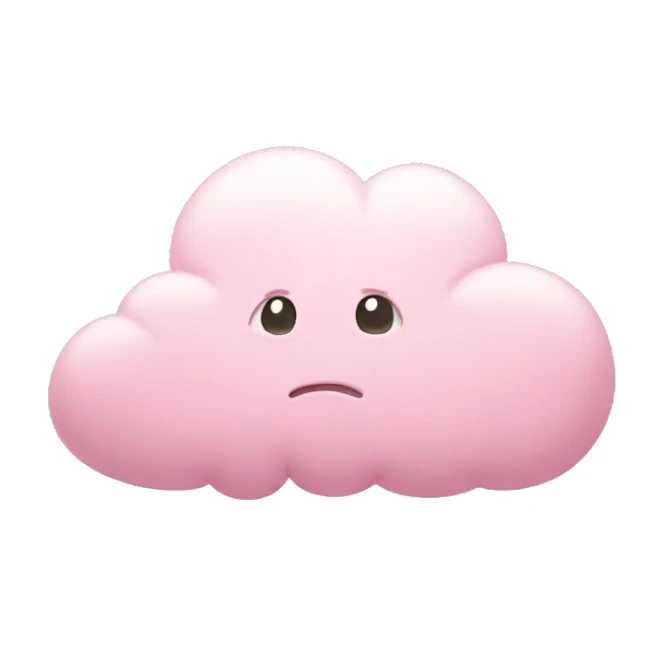 pastel pink cloud sticker