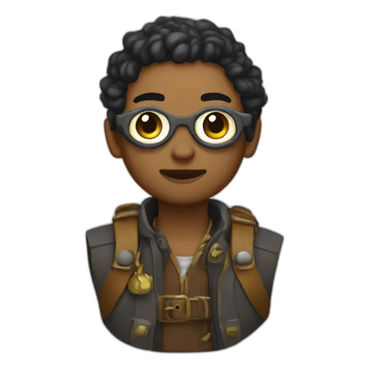 Treasure Hunter non-binary full body emoji eyes sticker
