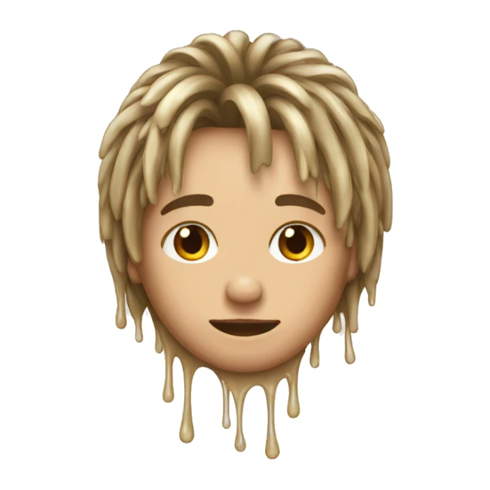 dripping greasy hair sticker