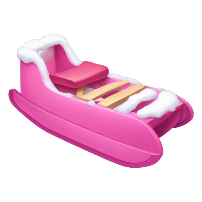 Pink snow sled sticker