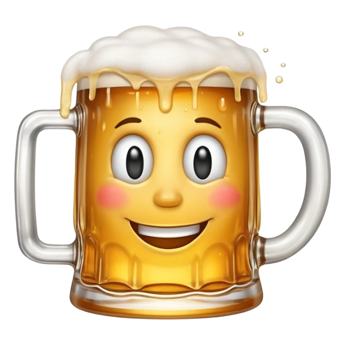 Beer with a Face laughing sticker