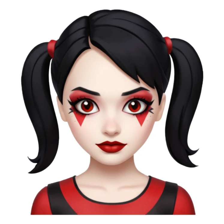black haired harley queen sticker