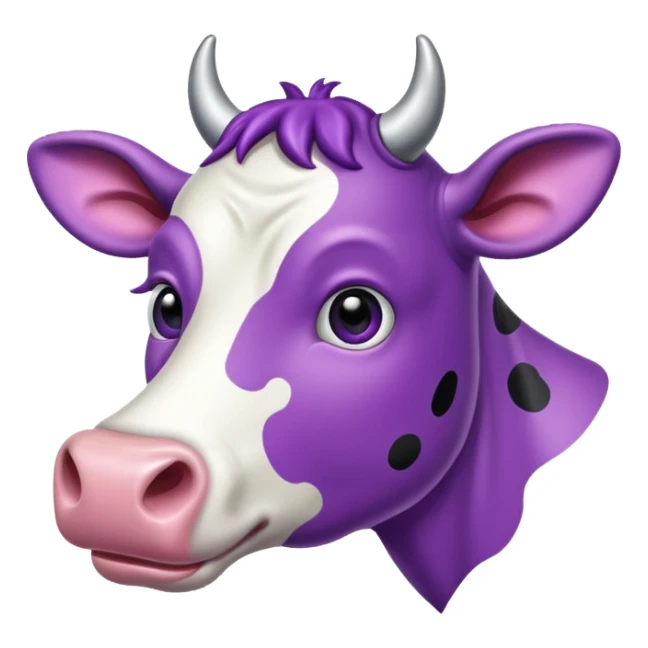 purple cow sticker